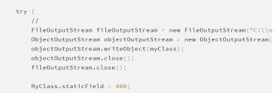 Java中序列化与反序列化---static字段