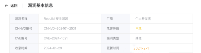 Rebuild服务器端请求伪造漏洞(CVE-2024-1021)