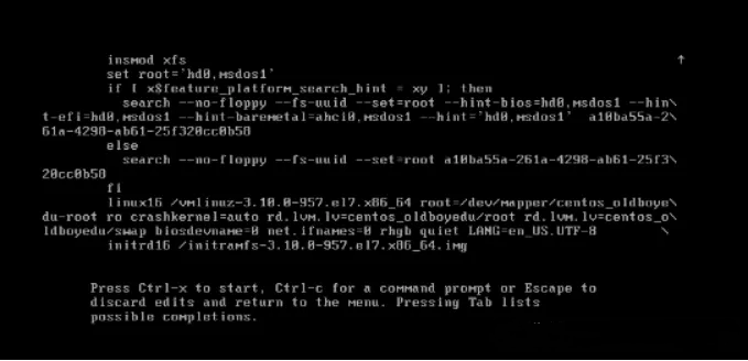 centos7 单用户破解root密码
